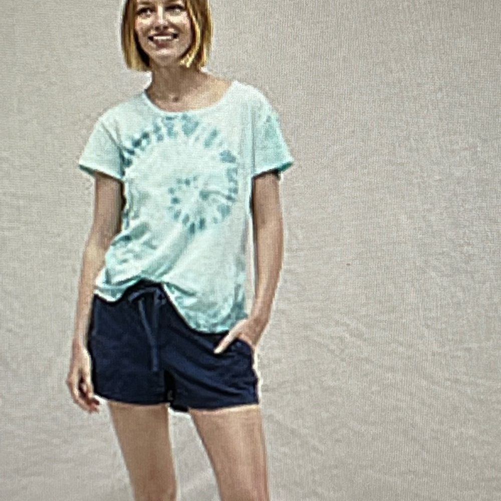 Blue tie die XL short sleeve pocket T-shirt a.n.a